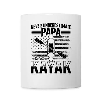 Never underestimate Papa with a kayak - Daddy - Mug - white - Front
