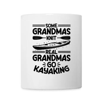 Some grandmas knit real grandmas go kayaking - Mug - white - Front