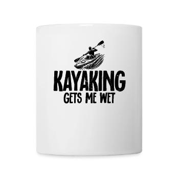 Kayaking gets me wet - Funny Kayaking Kayaker - Mug - white - Front
