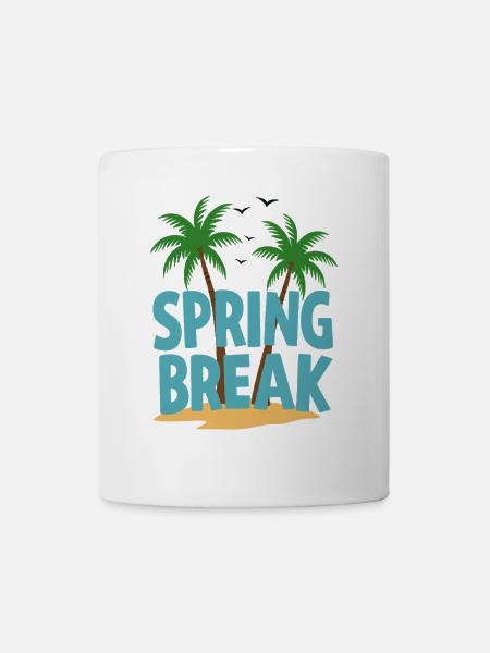 Spring Break Palmen Strand - Tasse - Weiß