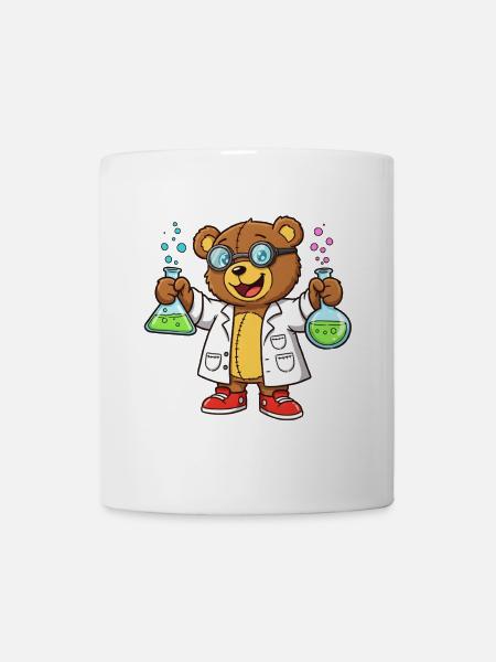 Teddy Bear Mad Scientist - Mug - white