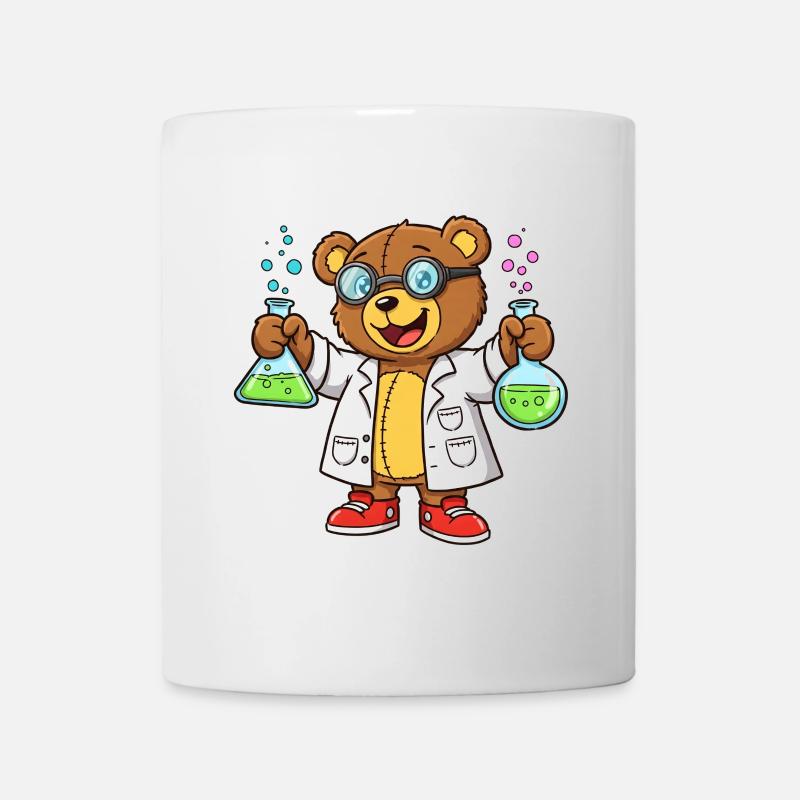 Teddy Bear Mad Scientist - Mug - white