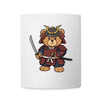 Ours en peluche Samouraï - Mug blanc - blanc - Devant