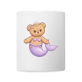 Ours en peluche Sirène - Mug blanc - blanc - Devant