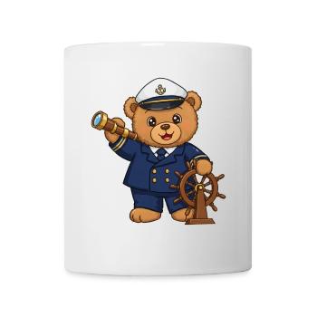 Teddy Bear Captain at Sea - Mug - white - Front