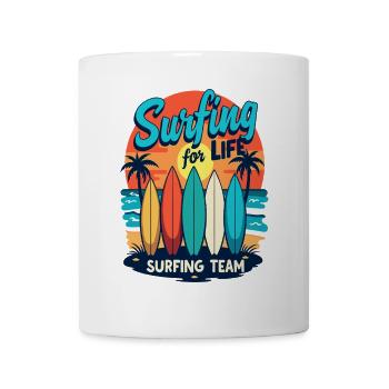 Surfing for Life Wave Boards & Beach - Mug - white - Front