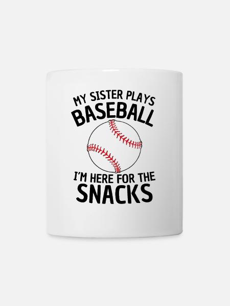 Lustiges Baseball Schwester Design - Tasse - Weiß
