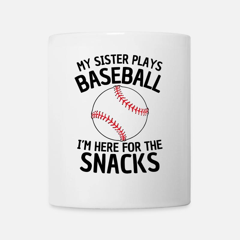 Lustiges Baseball Schwester Design - Tasse - Weiß