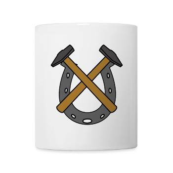Hufeisen Schmied Pferd - Tasse - Weiß - Vorne