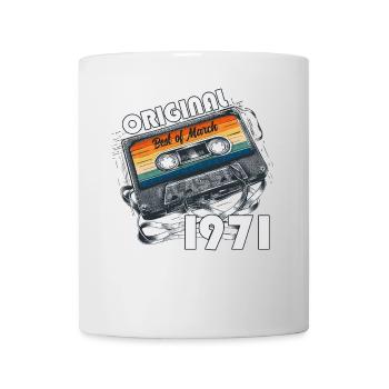 55ème anniversaire cadeau mari cassette mars 1971 - Mug blanc - blanc - Devant