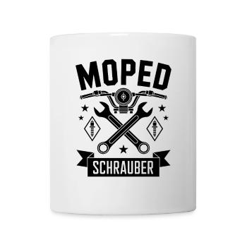 Moped Schrauber Mechaniker Mopedfahrer - Tasse - Weiß - Vorne