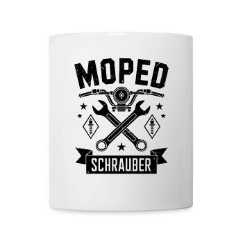 Moped Schrauber Mechaniker Mopedfahrer - Tasse - Weiß - Vorne