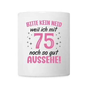 75. Geburtstag 75 Jahre Geburtstagsgeschenk Frauen - Tasse - Weiß - Vorne