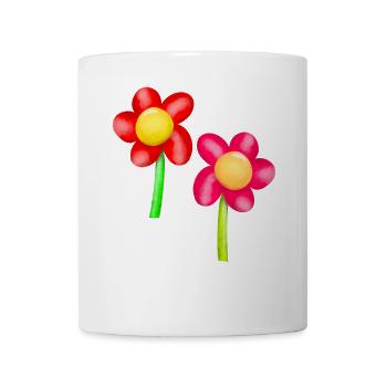 Blumen Blume Frühling - Tasse - Weiß - Vorne
