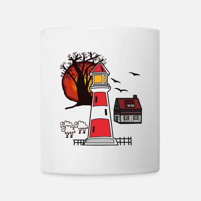 Leuchtturm Nordsee Ostsee Küste maritim - Tasse - Weiß