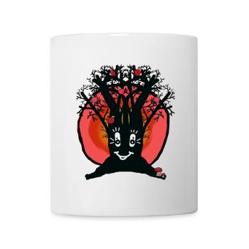 coucher de soleil horizon nature pommier automne - Mug blanc - blanc - Devant