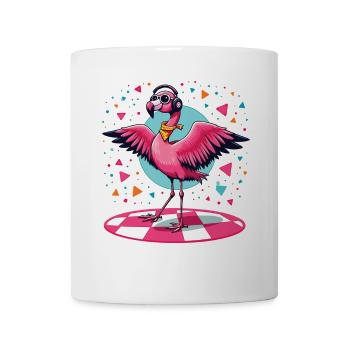 Disco Flamingo – Oiseau de fête - Mug blanc - blanc - Devant