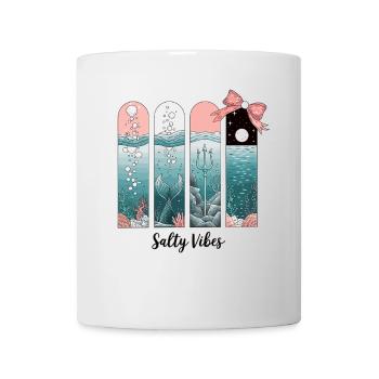 Salty Vibes – Océan et sirène - Mug blanc - blanc - Devant