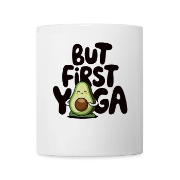 Yoga Avocado – But First Yoga - Tasse - Weiß - Vorne