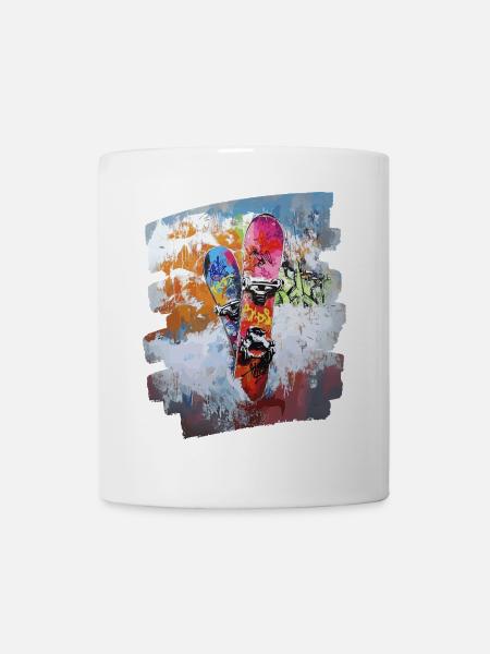 Snowboarder Pulverschnee - Tasse - Weiß