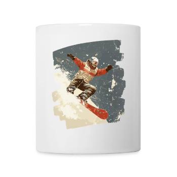 Snowboarder powder snow - Mug - white - Front