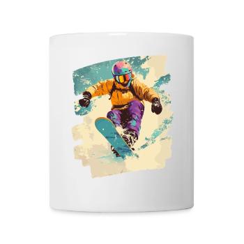 Snowboarder powder snow - Mug - white - Front