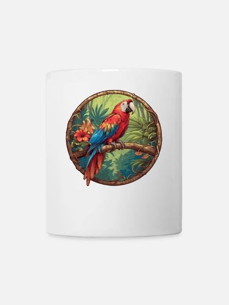 Papageie Papagei - Tasse - Weiß