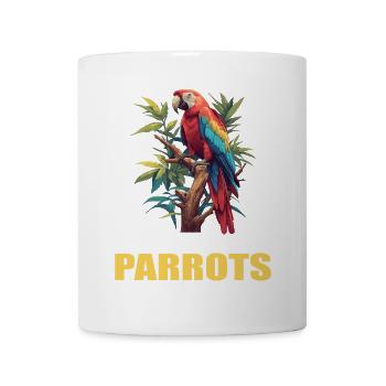 Papageie Papagei - Tasse - Weiß - Vorne