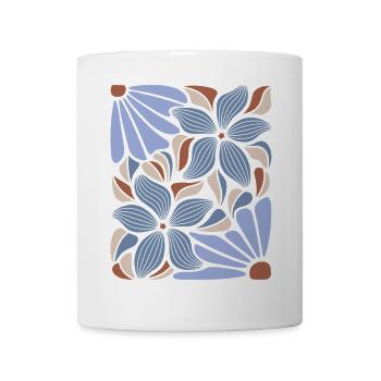 Boho Blumen Frühling Sommer Garten Natur - Tasse - Weiß - Vorne
