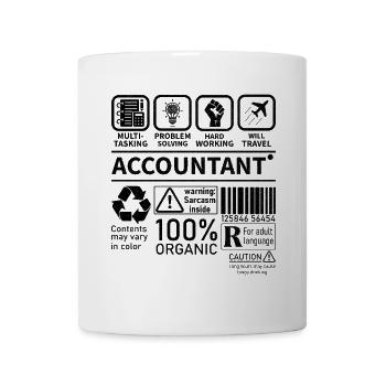 Accountant Multi Tasking Problem Solving Hard Work - Tasse - Weiß - Vorne