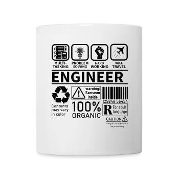 engineer multi tasking problem solving working - Mug - white - Front