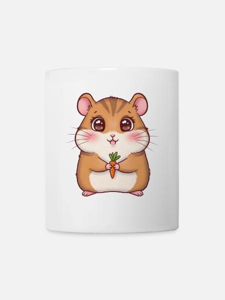 Tier Cartoon Hamster - Tasse - Weiß