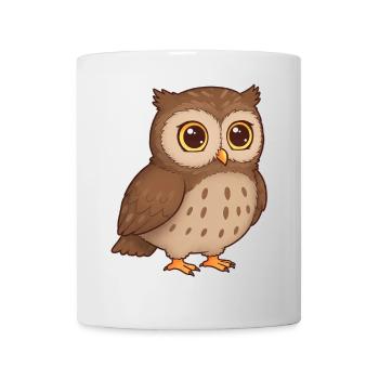 Animal Dessin Animé Hibou - Mug blanc - blanc - Devant