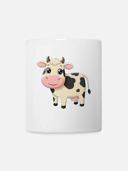Tier Cartoon Kuh - Tasse - Weiß