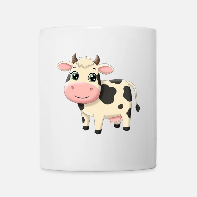Tier Cartoon Kuh - Tasse - Weiß