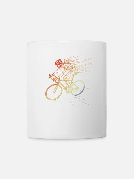Radfahrerin Zeichnung - Tasse - Weiß