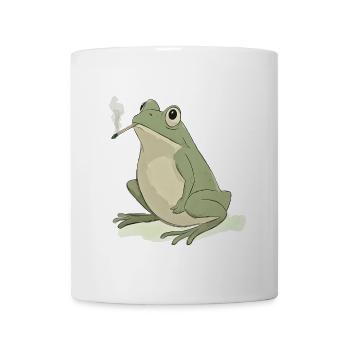 Frosch mit Zigarette im Mund - Weed Frosch Design - Tasse - Weiß - Vorne