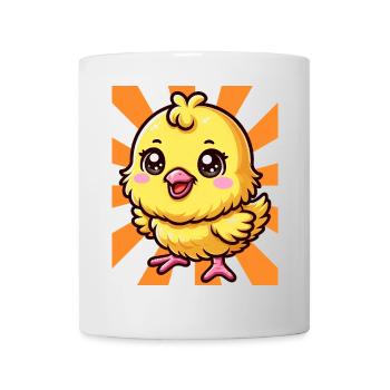 Poulet poussin Poulets Rétro des années 80 des années 90 - Mug blanc - blanc - Devant