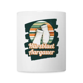 Härzbluetaargauer Aargauer und weisse Socken - Tasse - Weiß - Vorne