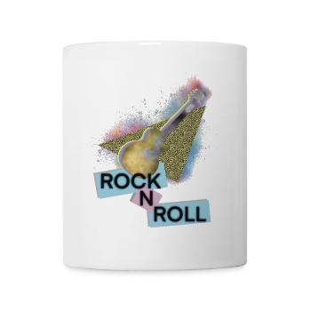 Retro Electric Guitar with Glitter Highlights - Mug - white - Front
