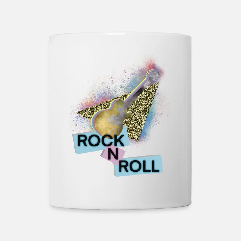 Retro Electric Guitar with Glitter Highlights - Mug - white
