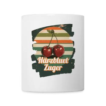 Härzbluetzuger Zuger Chriesi Kirschen Kanton Zug - Tasse - Weiß - Vorne