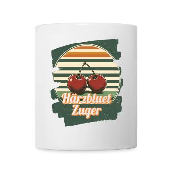 Härzbluetzuger Zuger Chriesi Kirschen Kanton Zug - Tasse - Weiß - Vorne
