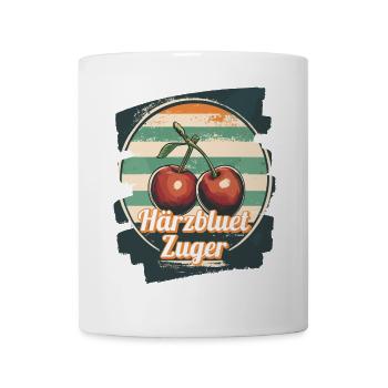 Härzbluetzuger Zuger Chriesi Kirschen Kanton Zug - Tasse - Weiß - Vorne