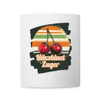 Härzbluetzuger Zuger Chriesi Kirschen Kanton Zug - Tasse - Weiß - Vorne