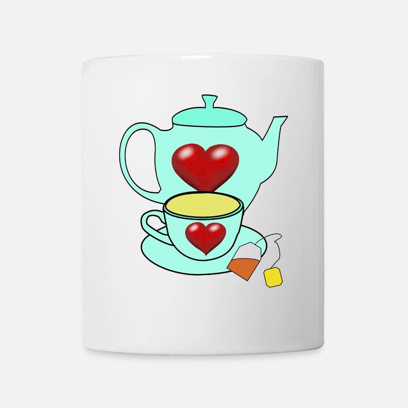 Frühstück Teekanne Tee Tasse Morgens - Tasse - Weiß