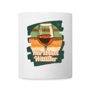 Härzbluetvalis, Valais wine, canton of Valais - Mug - white - Front