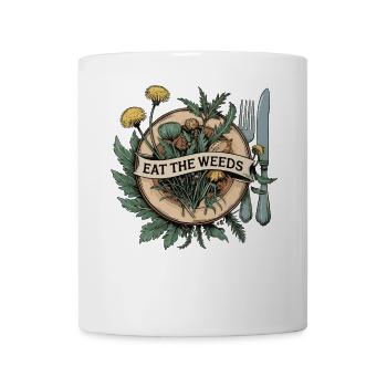 Eat The Weeds – Wilde essbare Pflanzen auf einem Teller - Tasse - Weiß - Vorne