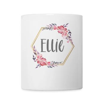 Ellie Girl Name Cadeau personnalisé - Mug blanc - blanc - Devant