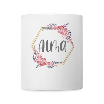 Alma Mädchen Name personalisiertes Geschenk - Tasse - Weiß - Vorne